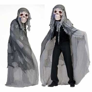 Grijs doodshoofd spook verkleedkleding