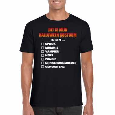 Halloween halloween verkleedkleding lijstje t shirt zwart heren