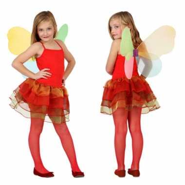 Meisjes vlinder verkleedkleding rood