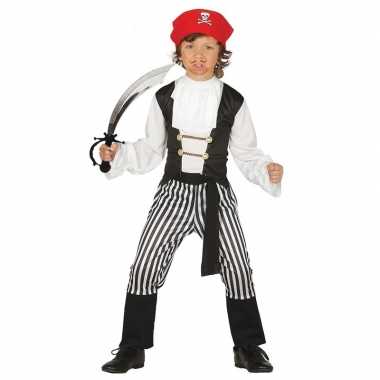 Piraten verkleedkleding maat 128 134 met zwaard voor kinderen