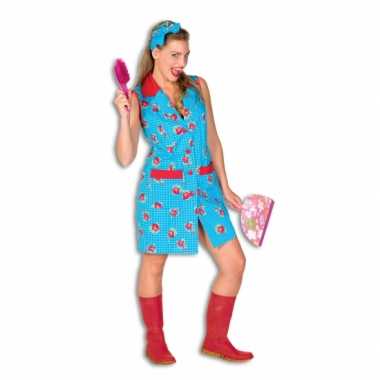 Toiletjuffrouw verkleedkleding met bloemen