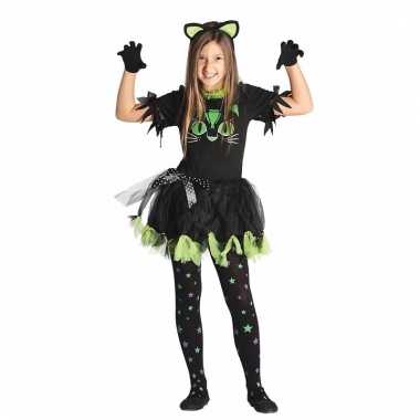 Zwarte poes/kat verkleedkleding voor meisjes