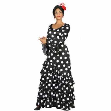 Zwarte spaanse verkleedkleding jurk