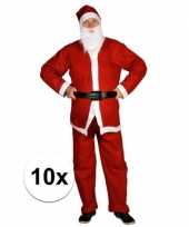 10x voordelige santa run kerstman verkleedkleding voor volwassenen