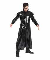 90s verkleedkleding gothic lakleren jas voor volwassenen