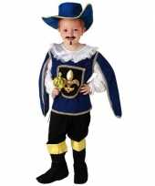 Blauw musketiers verkleedkleding voor jongens