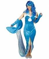 Blauw zeemeermin verkleedkleding voor dames
