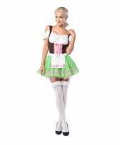 Dames tiroler verkleedkleding groen roze