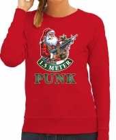 Foute kerstsweater verkleedkleding 1 5 meter punk rood voor dames