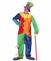Gekleurd clowns verkleedkleding voor mannen