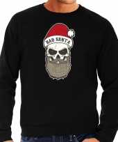 Grote maten bad santa foute kersttrui verkleedkleding zwart voor heren