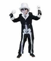 Halloween skelet verkleedkleding voor jongens