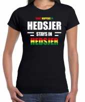 Heerlen hedsjer verkleedkleding t-shirt zwart dames