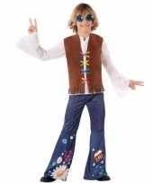 Hippie flower power verkleed verkleedkleding voor jongens