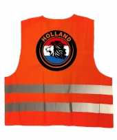 Hollandse leeuw veiligheidshesje oranje ek wk supporter verkleedkleding voor volwassenen