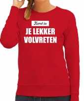Kerst is je lekker volvreten kerst sweater kerst verkleedkleding rood voor dames