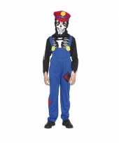 Loodgieter halloween skelet verkleedkleding voor kinderen