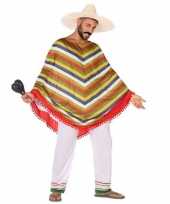 Mexicaans verkleed verkleedkleding poncho voor heren