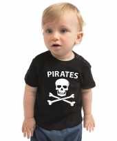 Piraten verkleedkleding shirt zwart voor babys