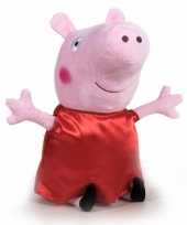 Pluche peppa pig big knuffel in rode verkleedkleding 20 cm speelgoed