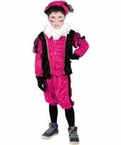 Roetveeg pieten verkleedkleding roze zwart voor kinderen